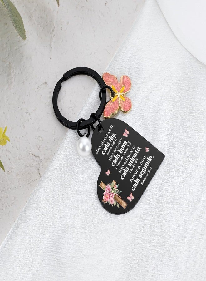 TAKEALOOKO Spanish Christian Gifts For Women - Religious Inspirational Gifts With Bible Verse, Spiritual Keychain Christmas Birthday Gift for Female Mother Sister Friends - Image 2